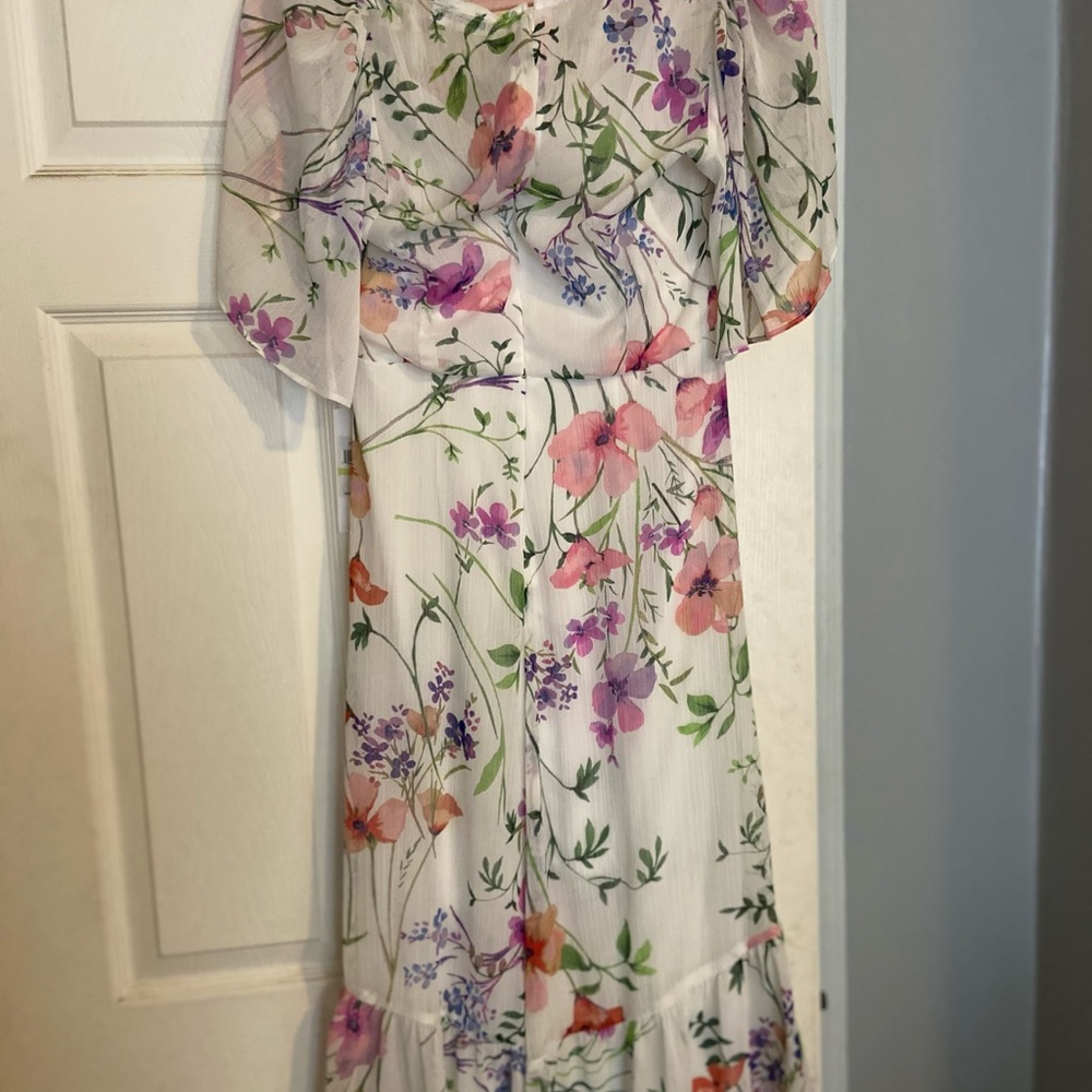 Calvin Klein floral highlow dress